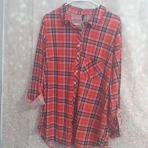 Nadine West 3x Plaid Top Nwt | Poshmark